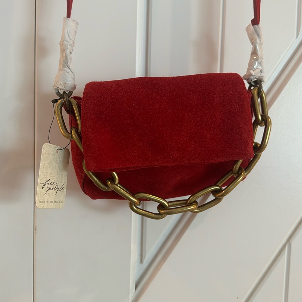 Free People crossbody/ shoulder bag red purse.
